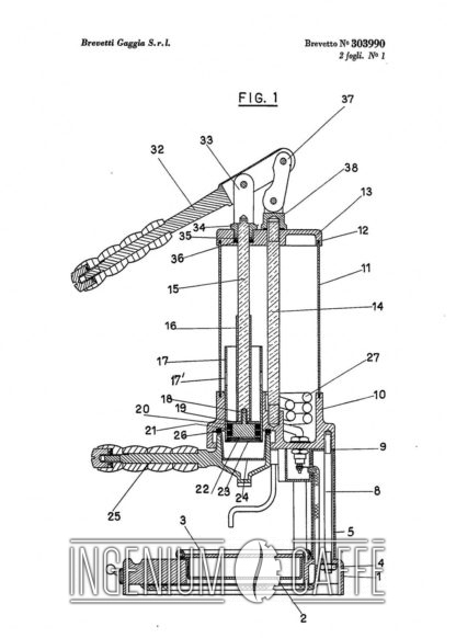 Gaggia Gilda 1948 - brevetto Svizzera