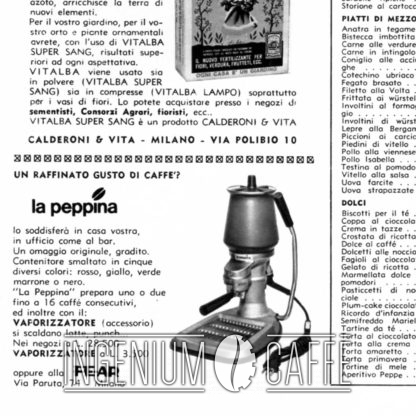 La Peppina Fe-Ar - Terza serie - pubblicità dell'epoca